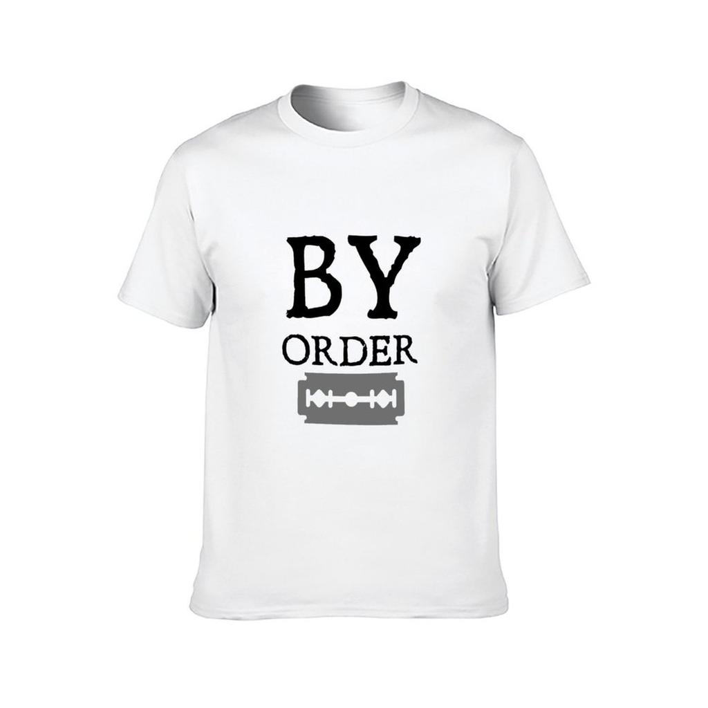 BY ORDER with a Blade Black Writing TShirt t shirt for man t shirt man cotton TShirt