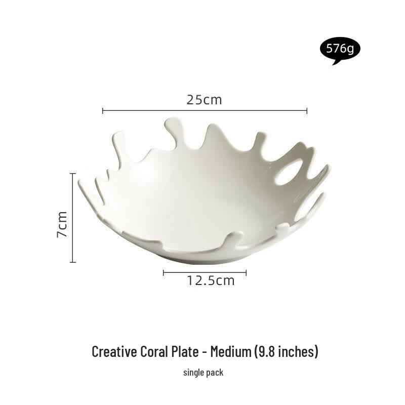 Nordic Irregular Coral Dinner Plate