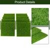 DIY Garden Decor Green Artificial Turf Fake Grass Mat Plastic Grass Tiles Realistic Grass Look Low Maintenance