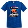 Evolution V Car Graphic T Shirt Retro Sunset Design Tee for Car Enthusiasts