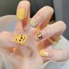 Cute Bee Pooh Point Nail Tips [24tips]