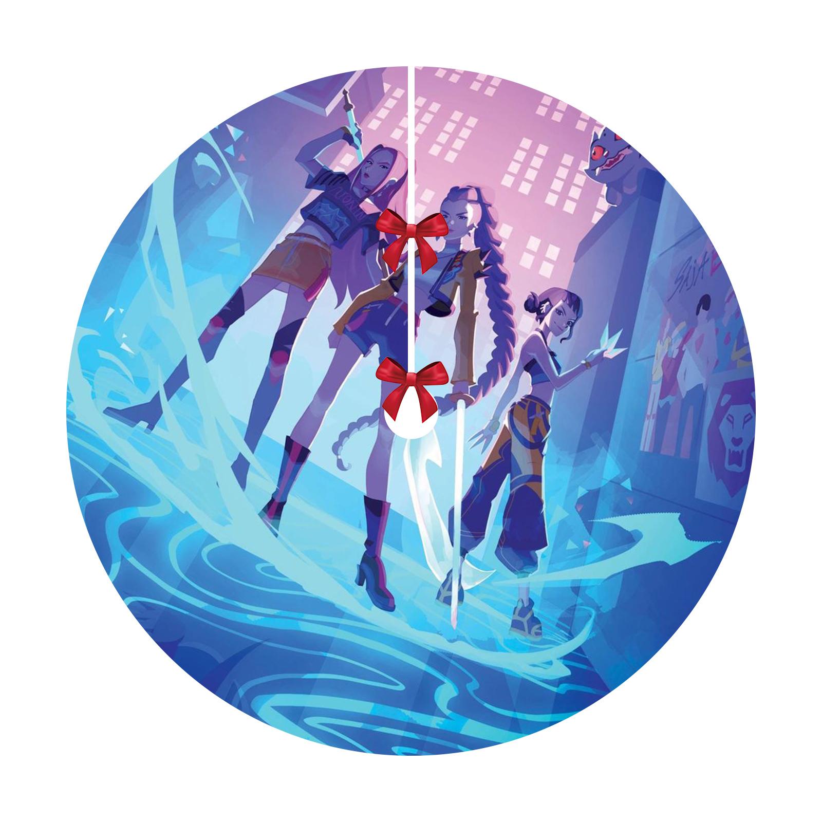 

Christmas Tree Skirt Decoration For Home Xmas Tree Decorations Skirt Ornament Festive Holiday Party Decorations Indoor Outdoor One Size