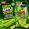 Bomboane Gummy YEM Măr Verde Acrișor*2 buc | Gust acrișor-dulce de măr verde, textură moale și gumoasă, acoperite cu zahăr acrișor la exterior