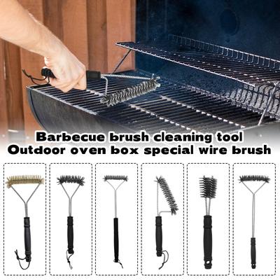 BBQ Grill Cleaning Brush Outdoor Stainless Steel Grill Brush Cleaning Tools