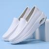 Four Seasons Air Cushion Nurse Shoes Men's Hollow Casual Thick-soled Leather Not Tired Feet Breathable Soft-soled Light Work Medical Shoes