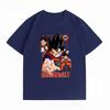 Dragon Ball Z Goku Multiple Forms Print T-Shirt Casual Short Sleeve Cotton Anime Streetwear Unisex's T-Shirt
