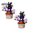Scary Halloween Ornament Night Light Plug-in Resin Seesaw Ghost And Dead Tree Light Lamp Waterproof Spooky Decor for Bedroom Party Decoration
