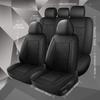 All Season Quilted PU Leather Car Seat Covers Full Set Waterproof Fulls Coverage Universal Fit for All Cars SUV Truck Van Luxury