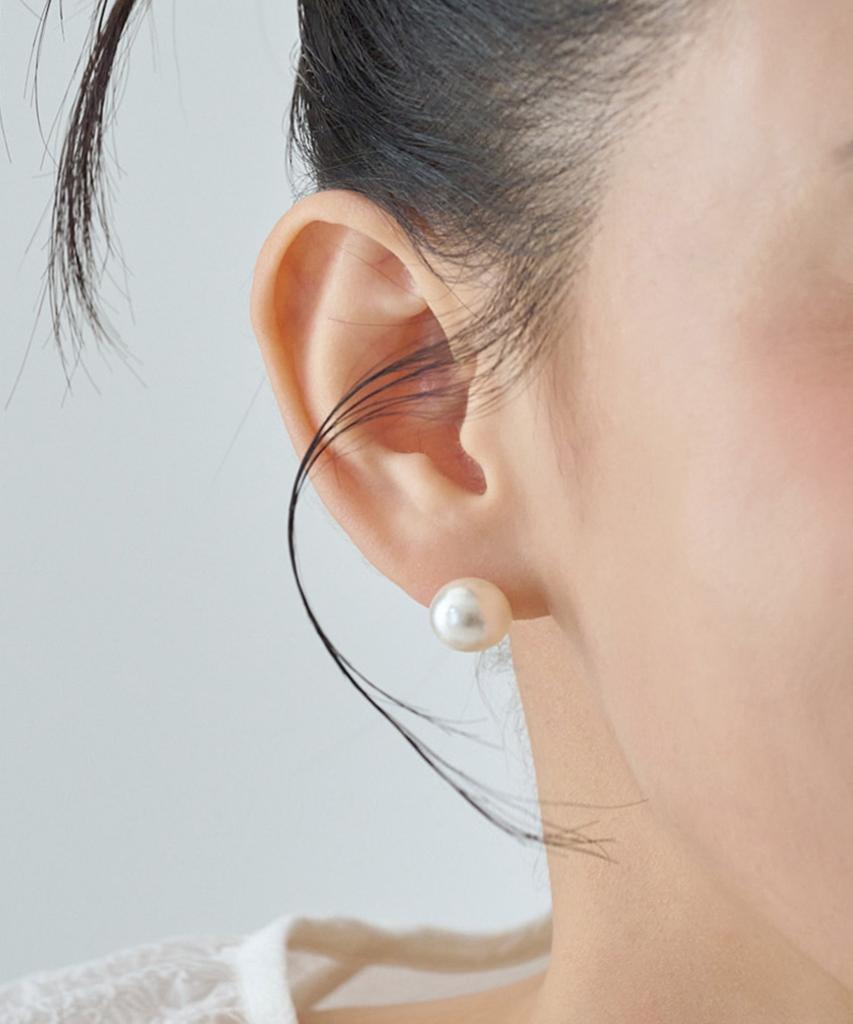 Goldndear Silver 925 Simple Basic Pearl Earrings