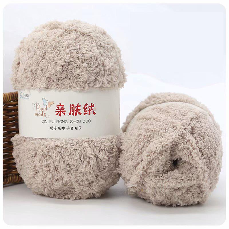 50 g/Bündel Chenillegarn, weicher, dünner Korallensamt-Handtuchfaden zum Stricken, Häkelgarn, Handstricken, Häkeln, DIY-Pullover, Puppen