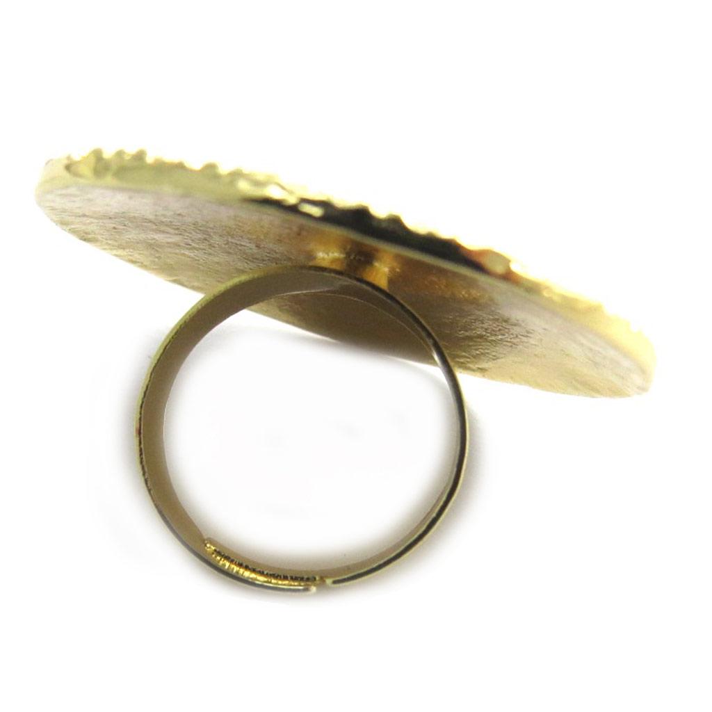 Les Trésors De Lily [N3072] – Goldener Designerring „Cleopatra“.