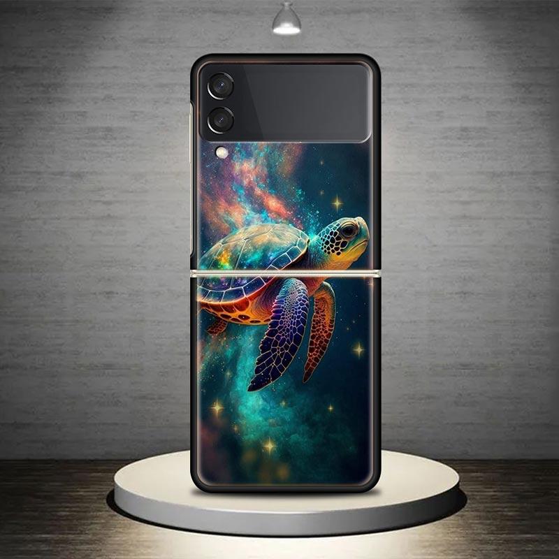 Sea Turtle Aqua Phone Case Cover for Samsung Galaxy Z Flip7 Flip6 Flip 7 6 5 4 3 Flip3 Flip4 Flip5 5G Shockproof Fundas Galaxy Z