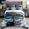 3pcs Duvet Cover Set (1*Duvet Cover + 2*Pillowcase, Without Core),football team.C Print Bedding Set, Bedroom Decor, All‑Season, Birthday Gift