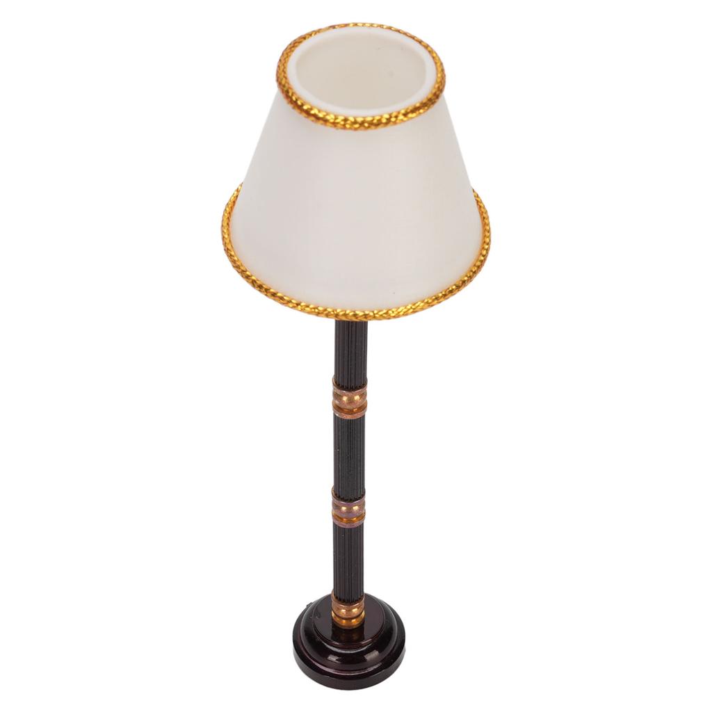 1:12 Scale Dollhouse Table Lamp LED Light Switch Miniature Desk Light Ornament for Dollhouse