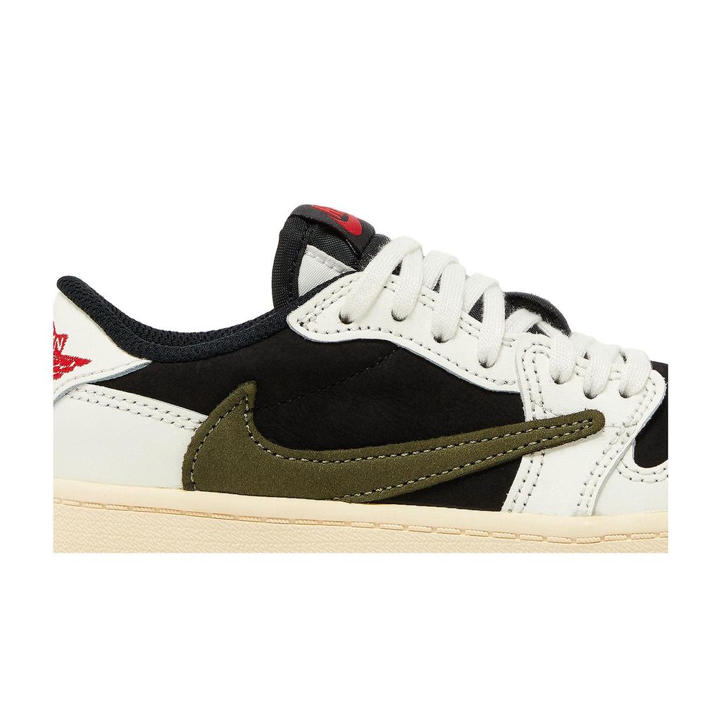 Air Jordan 1 Retro Low OG SP PreSchool 'Olive' (Unisex) Sail / University Red / Black / Medium Olive Kids' Basketball Shoes
