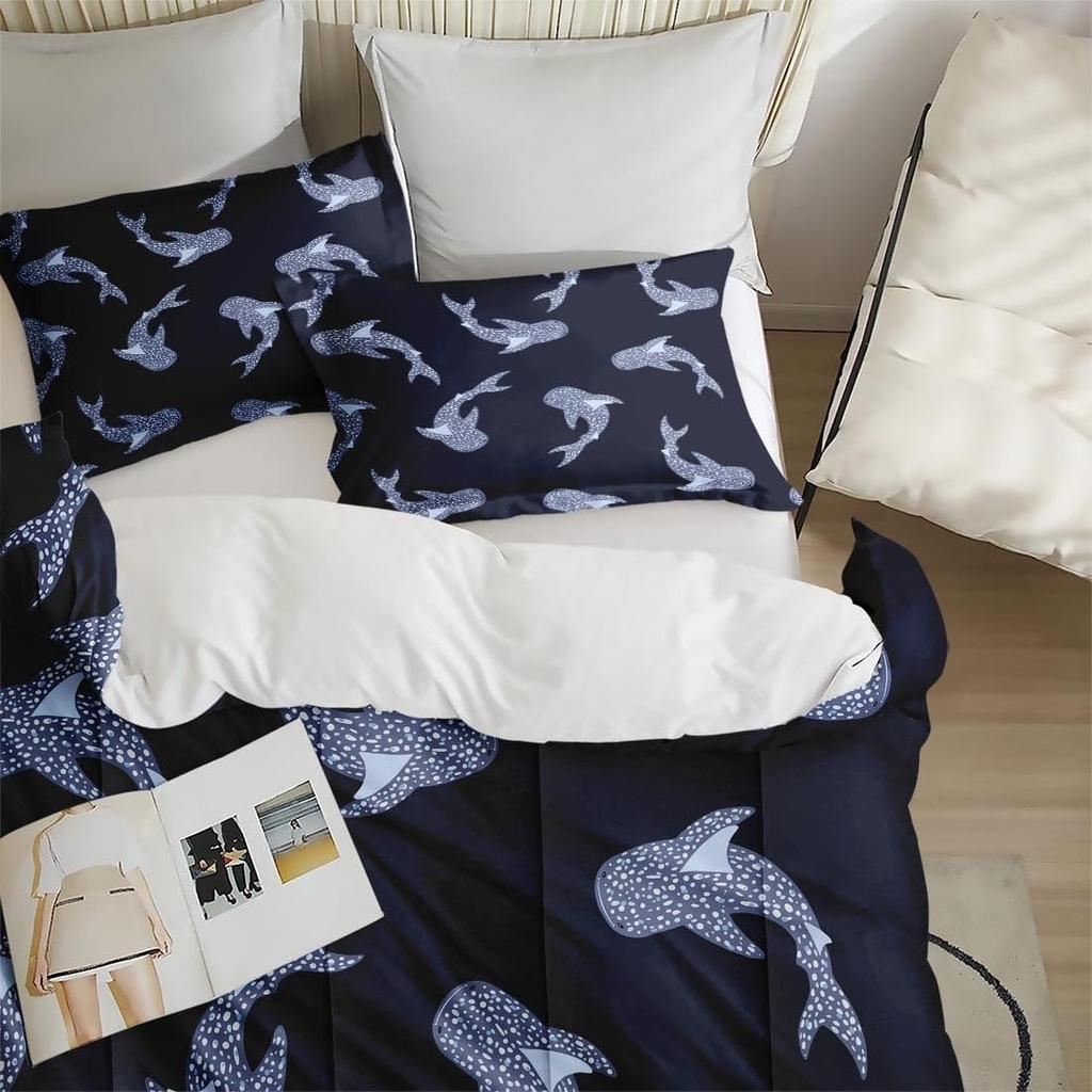 Dolphin Bedding Set 3D Animal Raccoon Duvet Cover Set Soft Single Double King Size For Kids Adult Birthday Gift Bedclothes Decor
