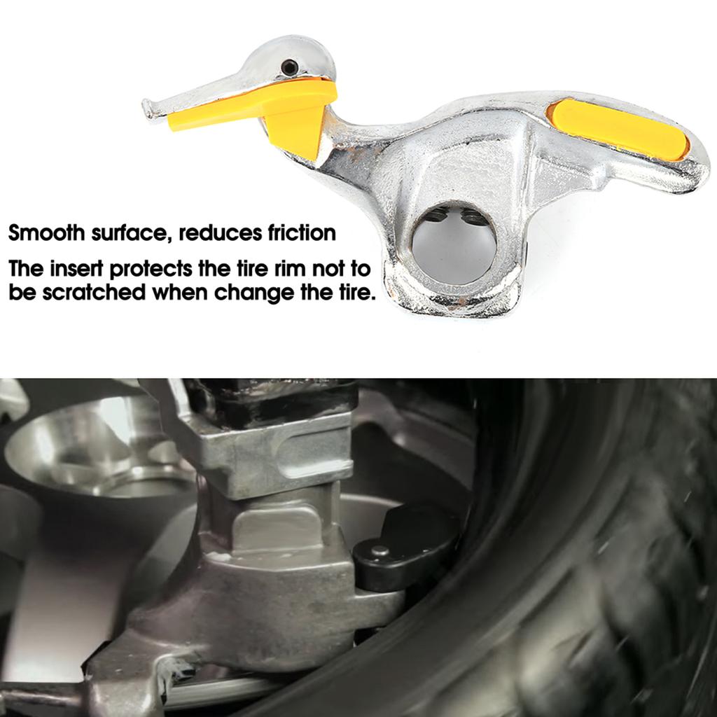Duck Head Tire Changer Tool Duck Head Stainless Steel Car Tire Changer Mount Demount Duck Head Accessories with Protective Pads