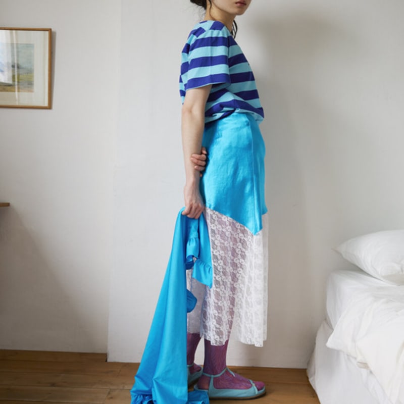 POSHA Frill Jersey Scarf RD