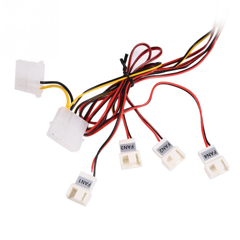 Fan Speed Controller DC 12V 4 Adjustable Channel Heat Reducing Fan Speed & Temperature Controller with Blue LED for Computer PC Fan Speed Controller DC 12V 4 Adjustable Channel Heat Reducing Fan Speed & Temperature Controller with Blue LED for Computer PC