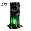 Spooky Entryway Tabletop Ornaments Halloween Tree Stump Skull Candle Holder, Face Decor, Hollow Durable Decorative Figurine for Parties Tealight