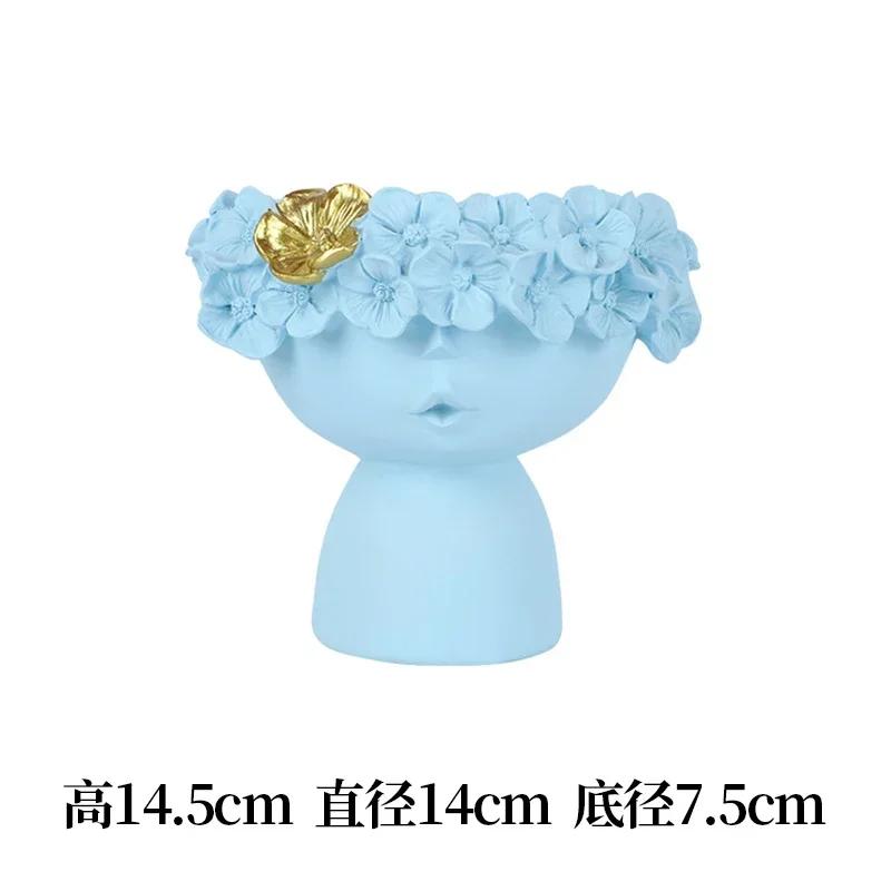 Nordic Decoration Home Flower Vase Living Room Decoration Vases Cute Girl Arranging Flower Container Desktop Accessories