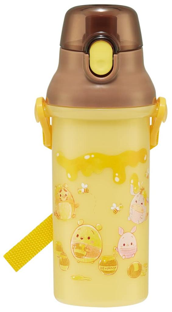 Skater Water Bottle Ufufi Disney Winnie the Pooh 480ml Antibacterial Plastic Made in Japan Girls Children's PSB5SANAG-A