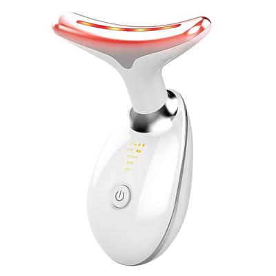 Neck Massager Face Sculpting Tool Three Light Modes Electric Skin Tightening Device LED Photon Beauty Instrument for Wrinkles
