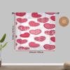 1PCS white-based pink patterned love-shaped gauze curtain   romantic style   perfect for Valentine's Day   bedroom   and living room