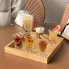 Pahare de shot 6 buc Set pahare de shot 1oz/30ml Suport pahare de shot Bază grea pentru whisky tequila Tăviță de servire pahare de shot (6pcs)