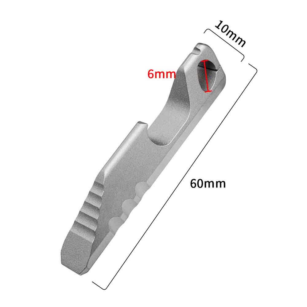 60mm TC4 Titanium Alloy Crowbar Multi-functional Chisel Portable Keychain Pocket Pry Bar Bottle Opener EDC Tool