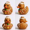 1/3Pcs Duck Ornament Handmade Texture Festive Christmas Decoration with Gift Bowknot Crutch Decor Xmas