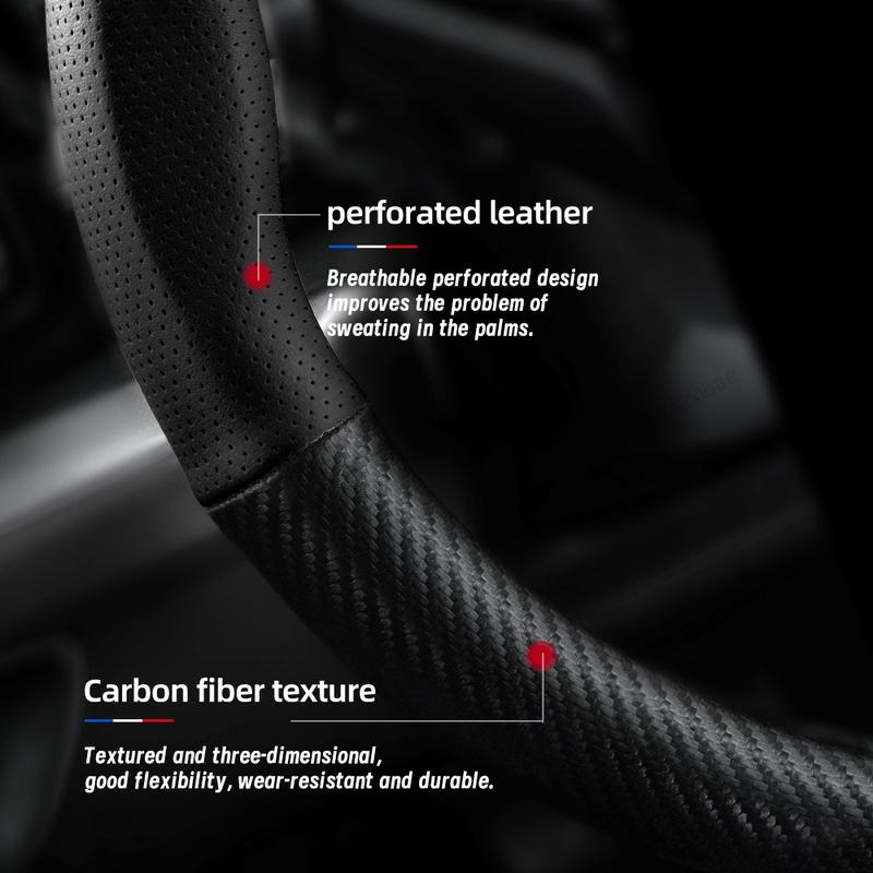 Byd Breathable Leather Matte Carbon Fiber Texture Steering Wheel Covers Suitable For BYD Sealion 7 SeaLion 07 EV 2025 2024