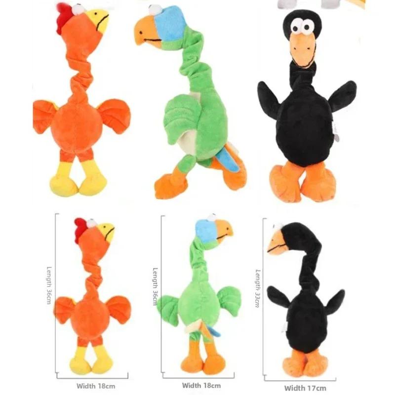 Plush Toys for Dogs, Screaming Chicken, Fun Animals, Interactive Squeaky Chewing Toys for Large and Small Dogs, Puppy Supplies, Dog Accessories
