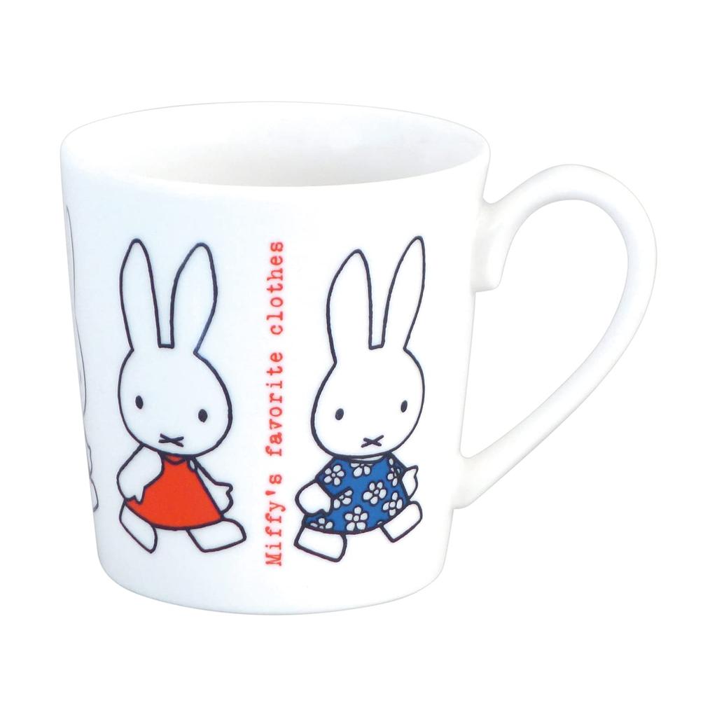 Kanesho Pottery Dick Bruna Favorite Made in 208183 (Kaneshotouki) "Miffy" Mug, Large, Approx. 350ml, Clothes, Japan,