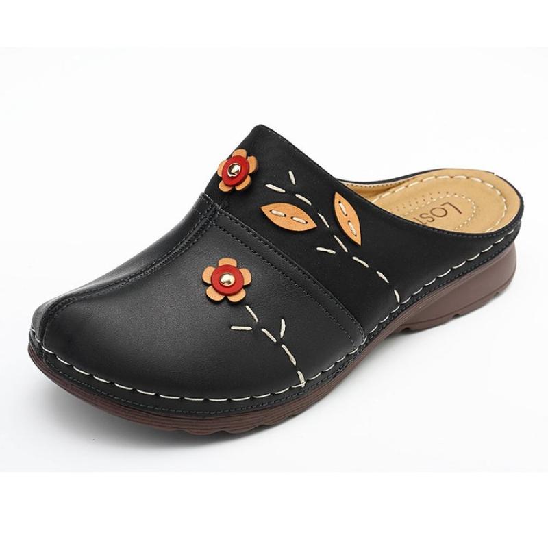 Fashion Simple Women Slippers Comfort Closed Toe Platform Sandals New Flower Daily Wedding Slippers Beach Outdoor Slides Women