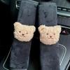 2pcs Car Styling Seat Belt Cover Shoulder Strap Harness Cushion Cartoon Bear Seatbelt Shoulder Pad Protector for Children/ Kids