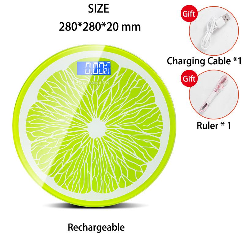 Fruit Pattern Weight Scale For Weighing Body Electronic Household Balance Floor Smart Digital Scales Bathroom Scales
