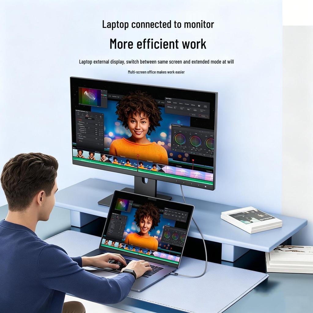 4K60Hz Type-C To HDMI Screen Mirroring Cable for Phones, Laptops, TVs