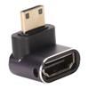 Mini HD Multimedia Interface Male to HD Multimedia Interface Female Adapter 8K 60Hz Two Way 90 Degree Ringt Angle