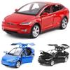 1:32 Model X Model S Alloy Car Model Diecasts Metal Toy Vehicles Car Model Simulation Sound and Light Collection Kids Gift