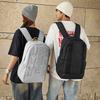 Large Capacity Backpack Men Travel Computer Backpack Letter Print Student Class Commuter Schoolbag