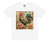 Vintage Rooster T-Shirt Retro Chicken Graphic Tee Distressed Farm Folk Art White