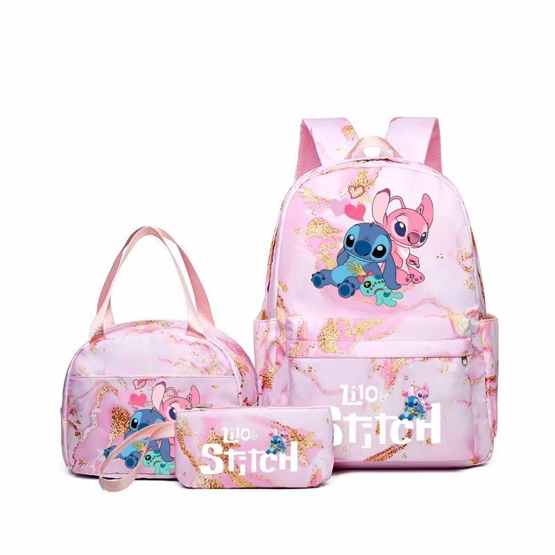 

Student School Bag Boys And Girls Printed Backpack Set Student Large Capacity Breathable Backpack Three-piece set