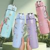1PC Star Angel Faith Minimal Line Art Print 750ml Color Plastic Sports Water Bottle Leakproof Flip Straw Lid Suitable for Sports Office Home Use