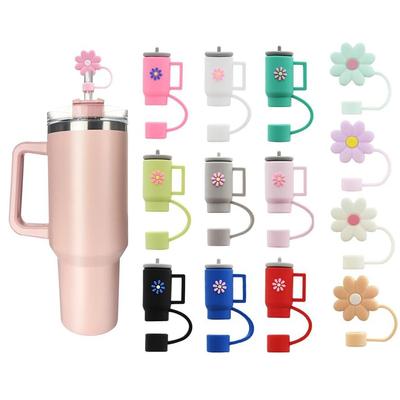 10mm Diameter Silicone Straw Covers, Straw Toppers for 40 Oz Tumbler with Handle, Dust-Proof Straw Caps for Water Bottle