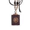 3D Hand-Painted Yellow Jambhala Thangka Zhakiram Gau Box Necklace