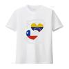 Venezuelan Chilean Heart Flags Venezuela Chile T Shirt vintage Washed homme Top For Everyday Wear Unisex fashion Stylish Casual
