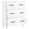 Sideboard High Gloss White 69.5 x 34 x 90 cm Engineered Wood