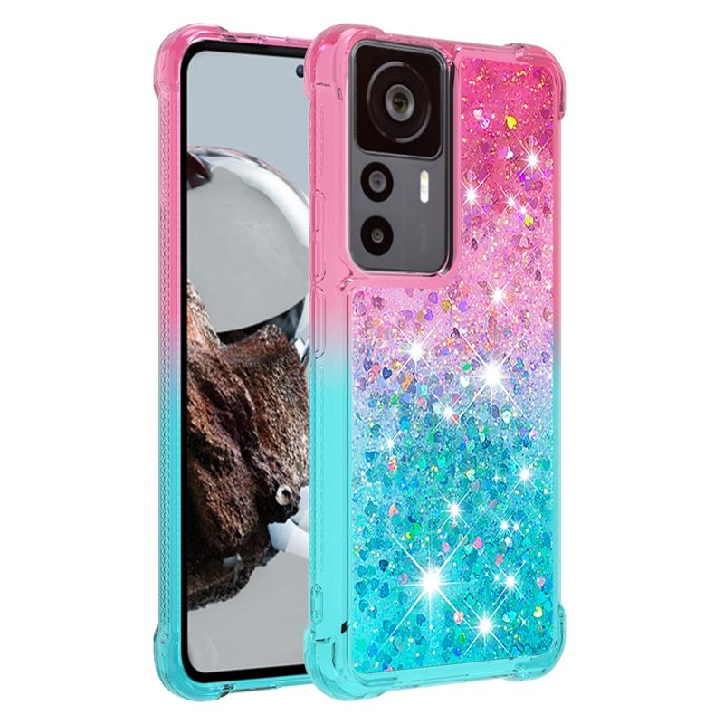 Pouzdro 12T Pro na Pro Coque Xiaomi 12T Pro Kryt Dynamické tekuté pouzdro s tekutým pískem Pro Funda Xiomi Xiaomi Mi 12T 12 T Pro Pouzdra na telefon