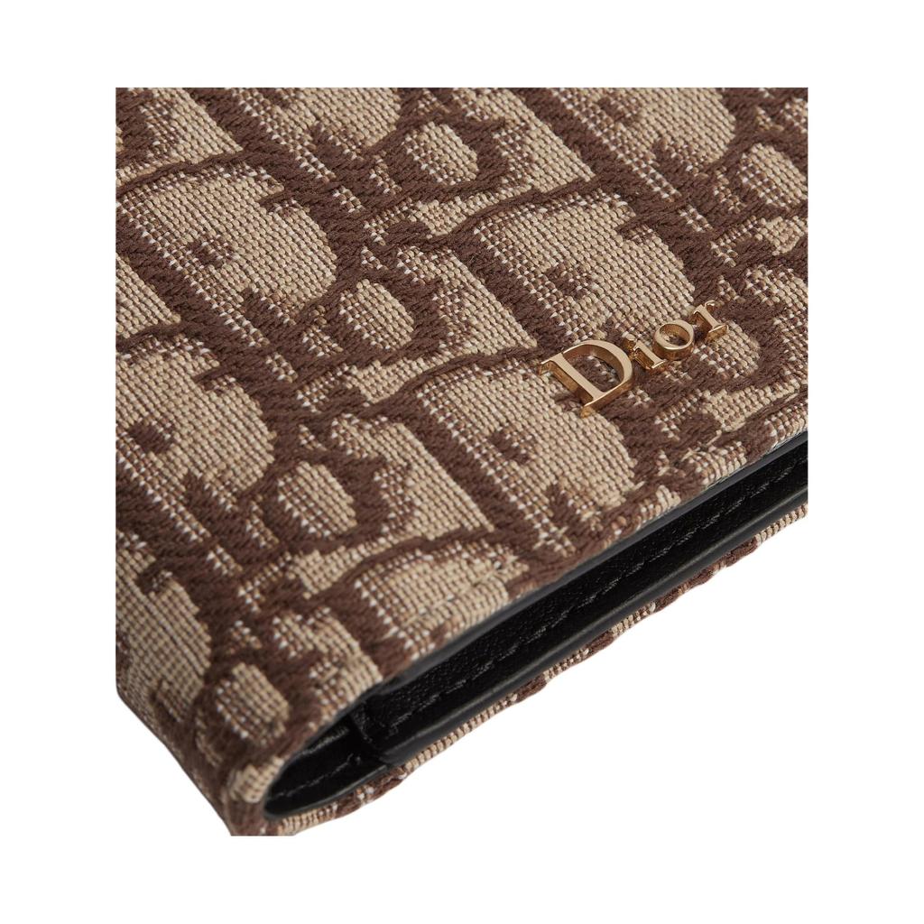DIOR OBLIQUE Cotton Wallet Men's Brown 2ESBH027YYE-H45E